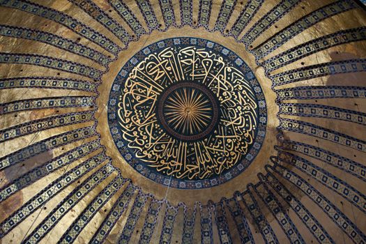 Interior of the Hagia Sophia in Istanbul. Turkey 