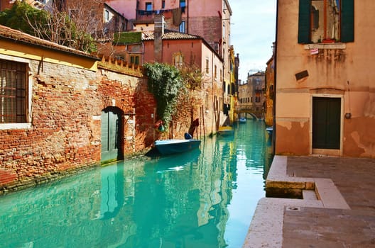 Beautiful water street - Grand Canal in Venice, Italy