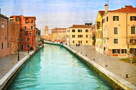 Beautiful water street - Grand Canal in Venice, Italy