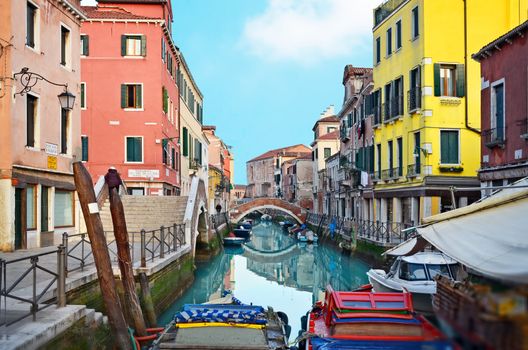 Beautiful water street - Grand Canal in Venice, Italy