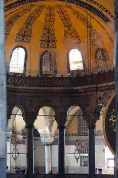 Interior of the Hagia Sophia in Istanbul. Turkey 