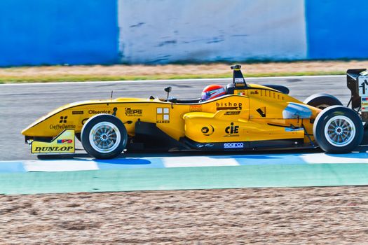 JEREZ DE LA FRONTERA, SPAIN - OCT 16: Matteo Torta of Corbetta Competizioni  races on European F3 championship on October 16 , 2011, in Jerez de la Frontera , Spain