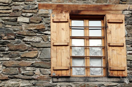 old wooden window