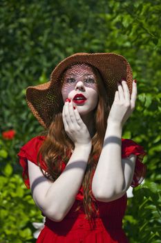 Young woman wearing a hat