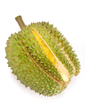 Close up of Durian isolated on white background