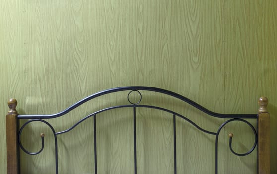 close up of vintage bedpost