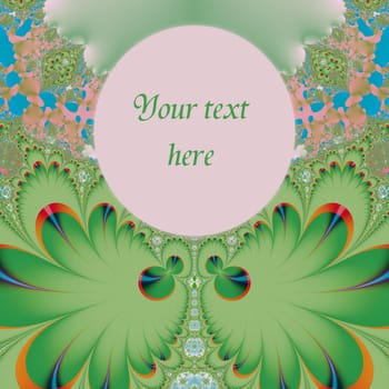 Original floral background, abstract spring garden with a place holder for your text