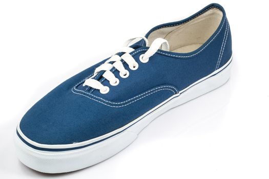 blue shoe on white background