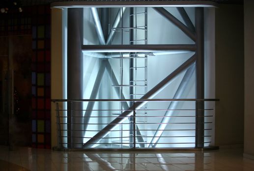Metal design in the centre of office
