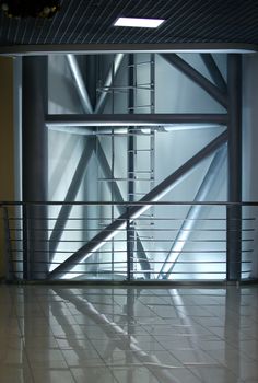 Metal design in the centre of office