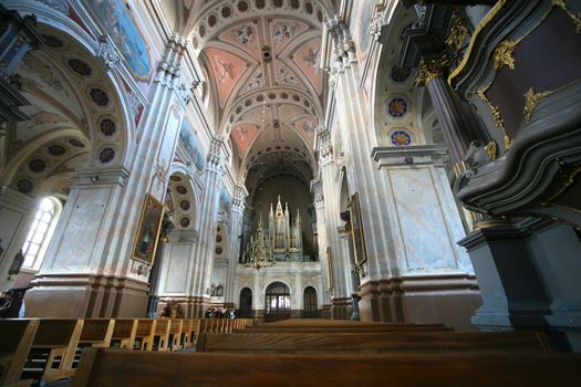 View inside the Cathedral. Kaunas