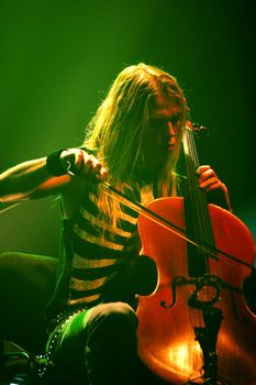 Concert of cult Finnish group "Apocalyptica" Eicca Toppinen
