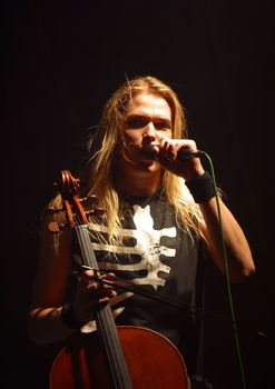 Concert of cult Finnish group "Apocalyptica" Eicca Toppinen