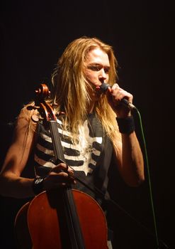 Concert of cult Finnish group "Apocalyptica" Eicca Toppinen