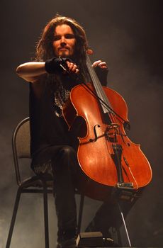 Concert of cult Finnish group "Apocalyptica" Perttu Kivilaakso