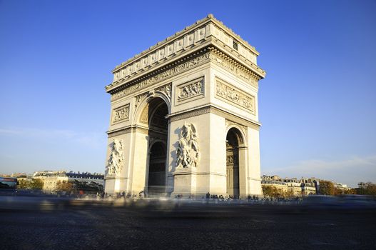Arch of Triumph on the Charles De Gaulle square. Paris, France
