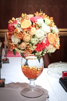 bouquet of flowers autumn in a vase