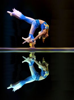 CHENGDU - DEC 10: Chinese dancing girl performs modern dance onstage at JINCHENG theater in the 7th national dance competition of china.Dec 10,2007 in Chengdu, China.