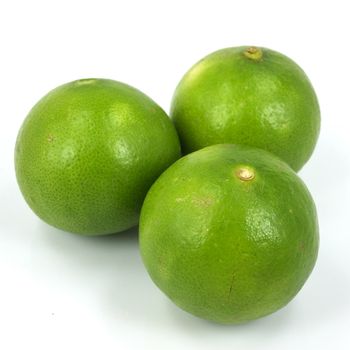 green lemon in white background