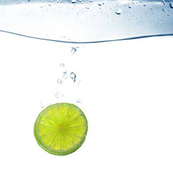 lime water splash freshness drink concept
