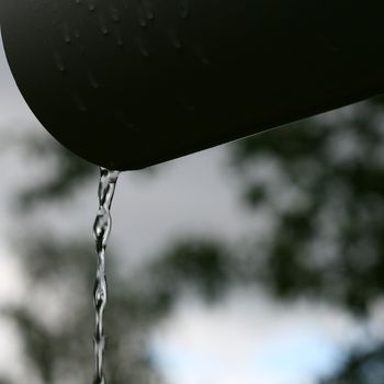 outdoor rain water fall from sky