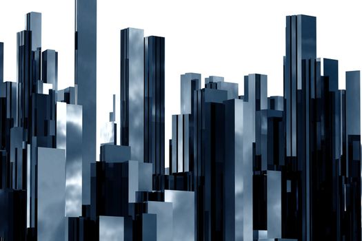 abstract  3d skyscrapers business office