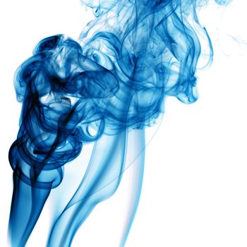 blue smoke abstract background close up