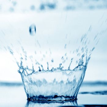 blue water splash nature background