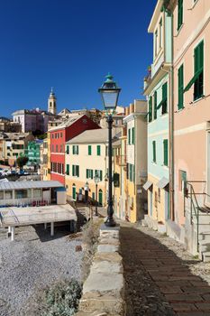 typical urban scene in Bogliasco, small village in Liguria, italy
