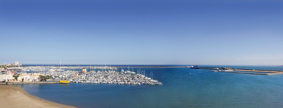 Torrevieja Alicante aerial view panoramic mediterranean sea and Spain village