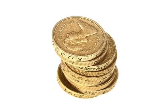 Pound coins stack