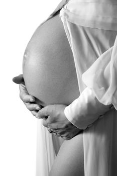 The pregnant woman on the seven month