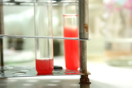 Test-tube with blood. Medical still life