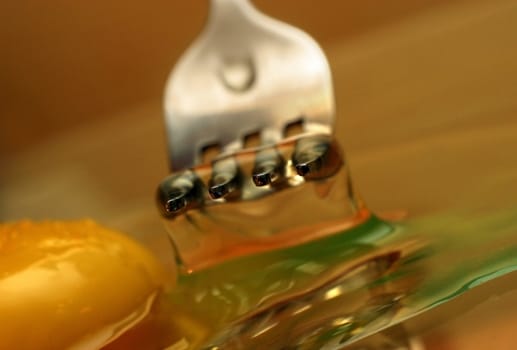 The image of a plug and broken eggs