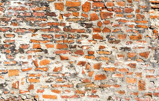 orange decayed brick background