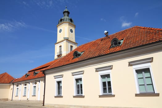 Bialystok, Poland - city architecture, town hall building. Podlaskie province.