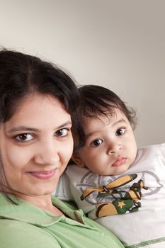 Indian Happy mother and baby playing with each other