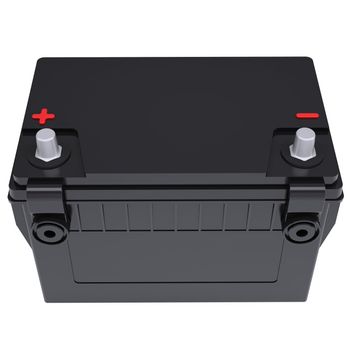 Car battery. Isolated render on a white background