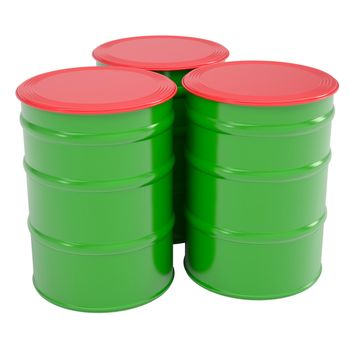 Green barrel. Isolated render on a white background