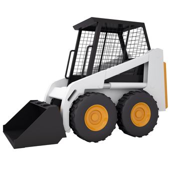 Small tractor. Isolated render on a white background