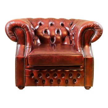 Old Antique Armchair Over The White Background