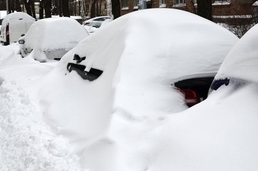 Car under snowdrift