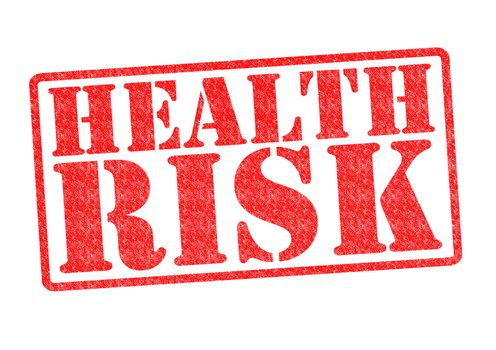 HEALTH RISK Rubber Stamp over a white background.