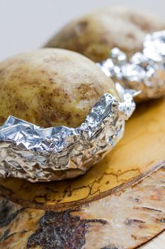 fresh baked potatoe with sour cream