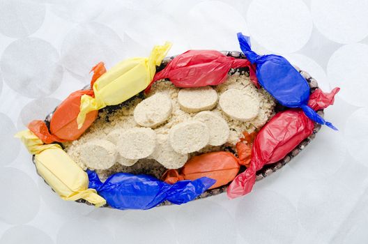 Polvoron, a Filipino delicacy that originated from Spain.