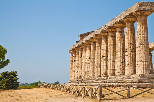 The main features of the site today are the standing remains of three major temples in Doric style, dating from the first half of the 6th century BC