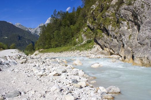 Glacial valley (Soca valley Slovenia)