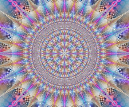 very detailed mandala or kaleidoscopic fractal