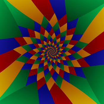spiral star in different bright colors