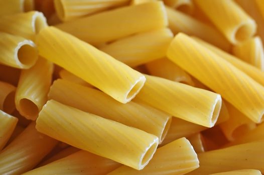 Close up of Italian pasta rigatoni